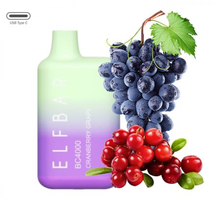 ELF BAR BC4000 - Cranberry Grape 5% Sigaretta elettrica usa e getta - Ricaricabile